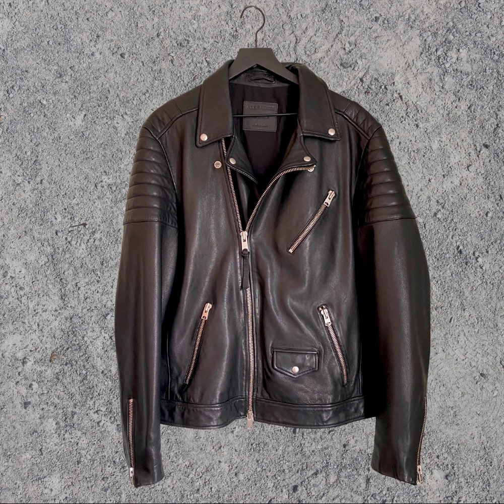 Allsaints Leather Leo Biker Jacket